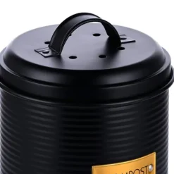 Källsorteringskärl-Kompostbehållare, 21,5x14 cm, Svart