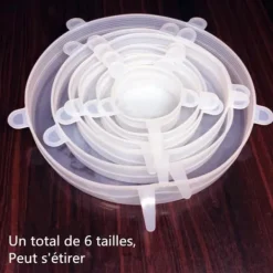 Konservlock - Silikon - 6 delar - Flexibel - Tålig mot extrema temperaturer