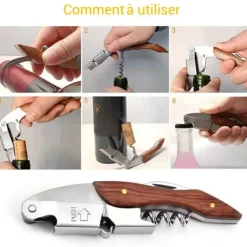 Korkskruv - TD® - Multifunktion - Rostfritt stål - Massivt trä - 11,5 cm