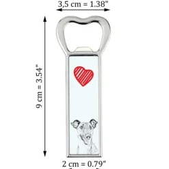 Drinkshakers & Drinkverktyg-Korthårig foxterrier - flasköppnare med en hund, personlig kylöppnare, unik present till en man från Art-Dog