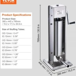 Korvstoppare, 38,5x44x78,5 cm, Rostfritt stål