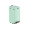 Kosmetikbehållare 8 liter med lock, stål, mintgrön, 23,9 x 19,3 x 33,5 cm (L x B x H) Totalhöjd (med locket öppet): 52,2 cm Innermått hinken: 19,3