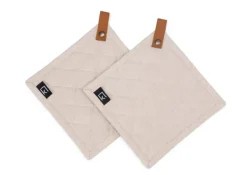 Kosta Linneväfveri Grytlappar 2-pack, Sand