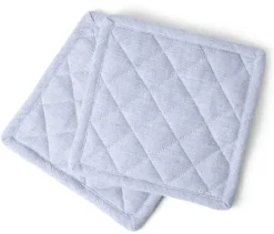 Grytlappar & Grillvantar-Kosta Linnewäfveri Eliza Grytlapp Återvunnen 2-pack, Ljusgrå