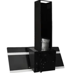 Köksfläktar-Kraftfull köksfläkt 90 cm i stål och härdat glas | Färg: Svart | Storlek: 90x50x15 cm