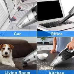 Kraftfull sladdlös handdammsugare, 30000 rpm 120W bildammsugare med USB-snabbladdning, 30 minuters arbetstid för våt och torr användning, bärbar hand | CDON