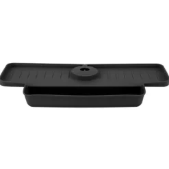 Kran Stänkskyddande Avrinningsställ Silikon Hopfällbart Kranhandtag Droppfångare Avrinningshylla Kök Svart