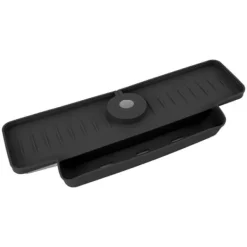 Kran Stänkskyddande Avrinningsställ Silikon Hopfällbart Kranhandtag Droppfångare Avrinningshylla Kök Svart