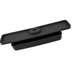 Kran Stänkskyddande Avrinningsställ Silikon Hopfällbart Kranhandtag Droppfångare Avrinningshylla Kök Svart