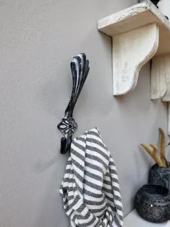 Chic Antique Krokar med 2 krokar i antikgrått