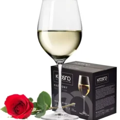Glas-Krosno 6x430ml glas för VIT RÖTT VIN KRISTALLINT GLAS NICE