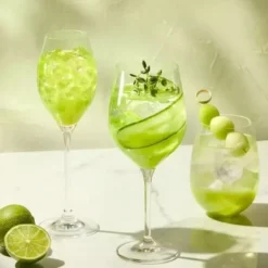 Glas-Krosno 6x430ml glas för VIT RÖTT VIN KRISTALLINT GLAS NICE