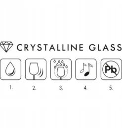 Glas-Krosno 6x430ml glas för VIT RÖTT VIN KRISTALLINT GLAS NICE