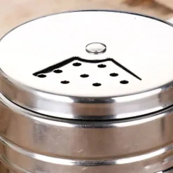 Salt- & Pepparströare-Kryddburkar i rostfritt stål 410 Uniform dispensering av rostfritt stål med förtjockad botten kryddburkar för salt och socker krydda Stora