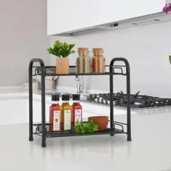 Köksorganiserare-Kryddhylla, Metall, 33x27x17 cm