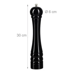 Kryddkvarnset, 30x6x6 cm, Svart, Vit, Trä