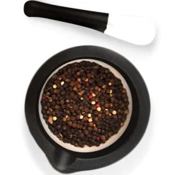 Mortlar & Mortelstötar-Kryddmortel i svart porslin