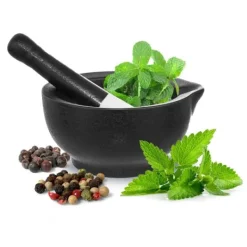 Mortlar & Mortelstötar-Kryddmortel i svart porslin