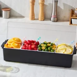 Kryddserver, 4-facks kyld garneringsbricka, 503x165x117 mm, Förvaring