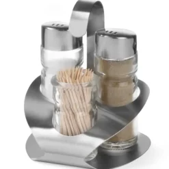 Kryddset i rostfritt stål saltpeppar tandpetare - Hendi 465325