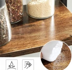 Köksorganiserare-Kryddställ - Mångsidig arrangör 42 x 18 x 43 cm Vintage Brun-Svart