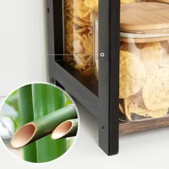 Köksorganiserare-Kryddställ - Mångsidig arrangör 42 x 18 x 43 cm Vintage Brun-Svart