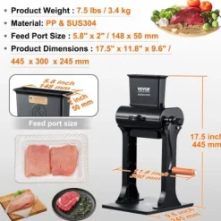 Köttmörare, Manuell Robust Rostfritt Stål, 44.5x30x24.5 cm