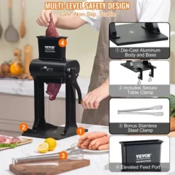 Köttmörare, Manuell Robust Rostfritt Stål, 44.5x30x24.5 cm