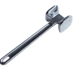 Köttklubbor-Köttmörningsmaskin i aluminiumlegering, rund, silver, ergonomisk köttklubba för köksbiff