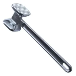 Köttklubbor-Köttmörningsmaskin i aluminiumlegering, rund, silver, ergonomisk köttklubba för köksbiff