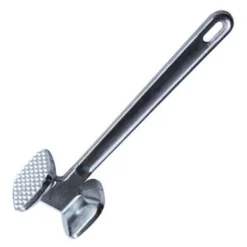 Köttklubbor-Köttmörningsmaskin i aluminiumlegering, rund, silver, ergonomisk köttklubba för köksbiff