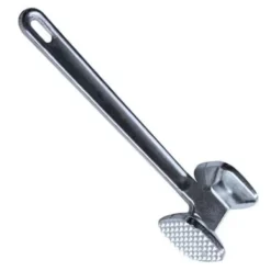Köttklubbor-Köttmörningsmaskin i aluminiumlegering, rund, silver, ergonomisk köttklubba för köksbiff