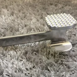 Köttklubbor-Köttmörningsmaskin i aluminiumlegering, rund, silver, ergonomisk köttklubba för köksbiff