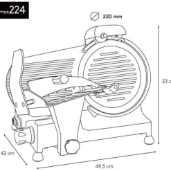Köttskärare - H.KOENIG - MSX224 - Blad 22 cm - Röd