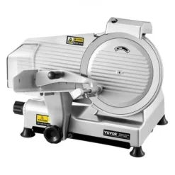Köttskärare, 10 tum elektrisk deliskärare 48x40x41 cm, justerbar tjocklek, metall