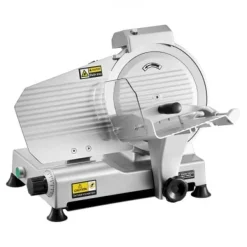 Köttskärare, 10 tum elektrisk deliskärare 48x40x41 cm, justerbar tjocklek, metall