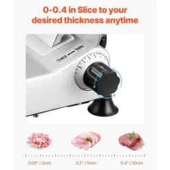 Köttskärare 180W, 10 tum elektrisk Deli, effektiv för kött, bröd och ostskivning
