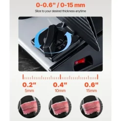 Köttskärare 180W, 7,5-tums Elektrisk Deli Mat Skivare, För Kött, Bröd, Ost