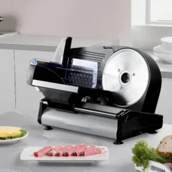 Köttskärare 180W, 7,5-tums Elektrisk Deli Mat Skivare, För Kött, Bröd, Ost