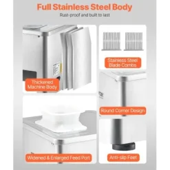 Köttskärmaskin, 36x34.5x41.8 cm, Rostfritt stål