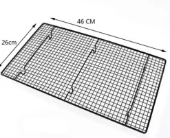 Avsvalningsgaller-Kyl- och glasyrställ för kakor 26 x 46 cm XXL