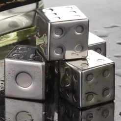 Whiskystenar-Kylande isbitar i metall och stål för whiskydrycker