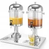 Dryckesautomater-Kylare för Juice-dispenser HENDI 2x 8L (16L) - Stål, Dubbel, med Bricka