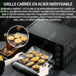 Avsvalningsgaller-Kylgaller - Inox - 38x38cm - 4-pack - Värmeresistent - Mångsidig