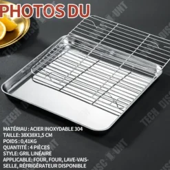 Kylgaller - Inox - 38x38cm - 4-pack - Värmeresistent - Mångsidig