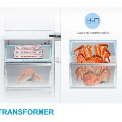 Kylskåp med frys Midea 338L Steel MERB345MGC02