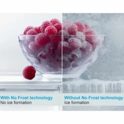 Kylskåp med frys Midea 338L Steel MERB345MGC02