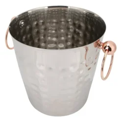 Ishink & Kylare-3L bärbar ishink i rostfritt stål med champagnefat och handtag för hemmabruk i baren