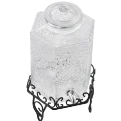 Dryckesautomater-10L Dryckesdispenser, Festdryckesdispenser i Glas, Inklusive Stativ