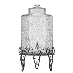 Dryckesautomater-10L Dryckesdispenser, Festdryckesdispenser i Glas, Inklusive Stativ